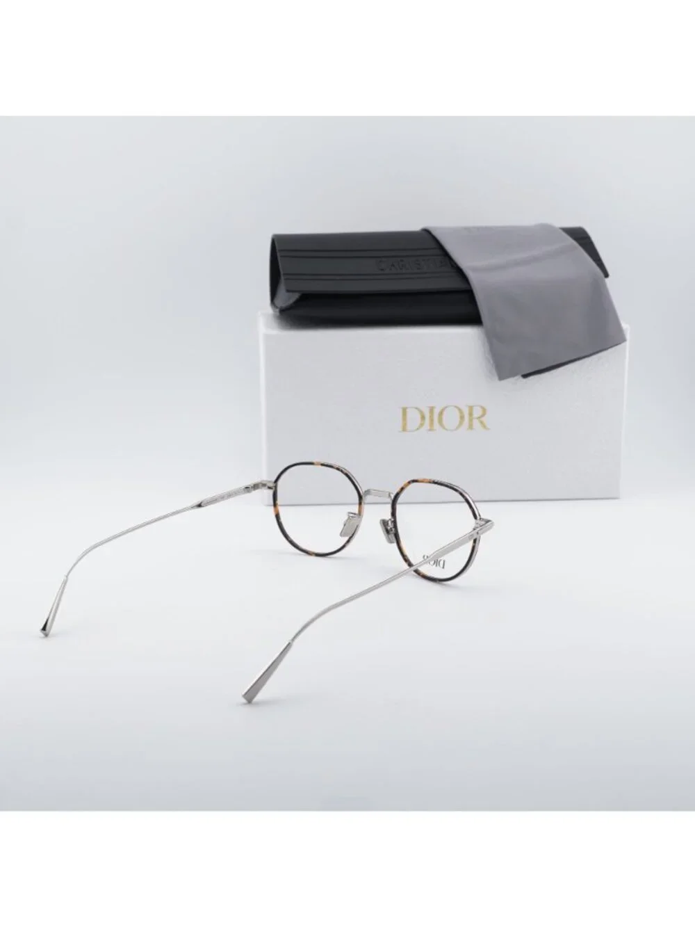 Dior DIORBLACKSUIT O R3U F500 Square Eyeglasses 49mm - Silver / Havana